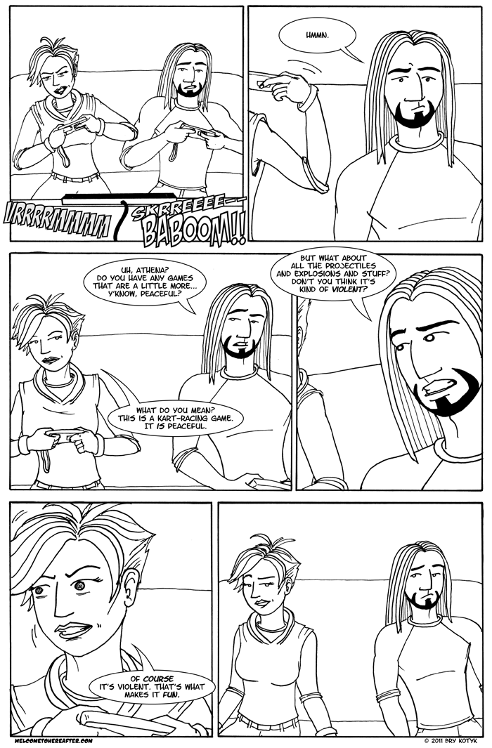 I made a webcomic about Jesus playing video games. I think the guys from Penny Arcade are gonna have my knees broken.